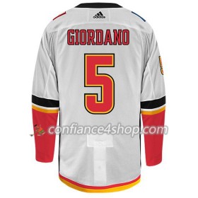 Adidas Maillot de Hockey Calgary Flames MARK GIORDANO 5 Blanc Authentic - Homme